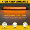 LED Front Bumper Side Marker Lights Smoked Lens Amber Fit 2010-2014 Ford Mustang