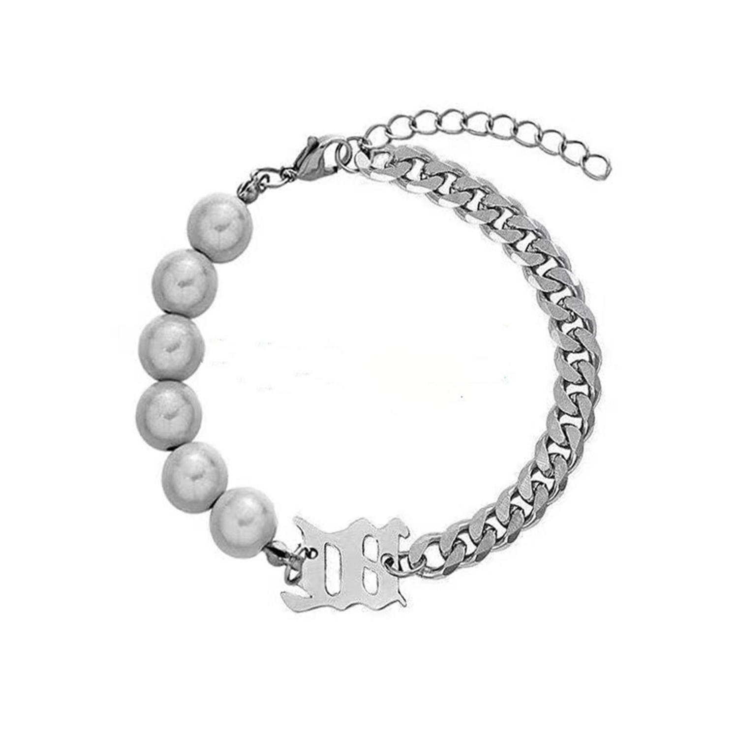 

1111 New Fashion Niche Design Sense Hip Hop Tide Titanium Steel Letter M Bracelet ins Style Jewelry Accessories Bracelet Women
