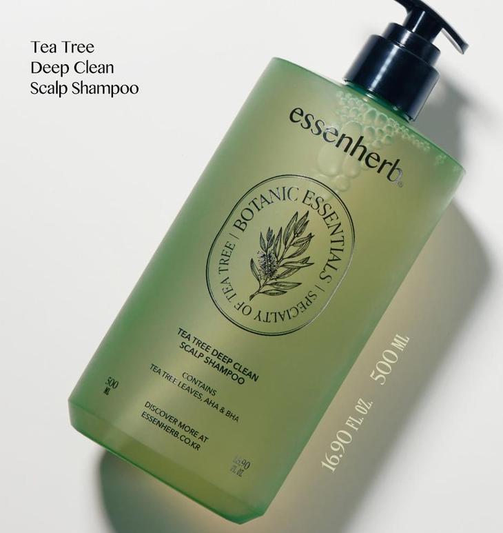 Essenherb Tea Tree Deep Clean Scalp Shampoo 500ml – Refreshing Hair & Scalp Care