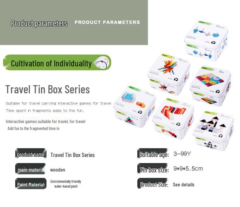 Portable Educational Travel Kit: Kindergarten Building Blocks & Magic Cube Puzzle Toy