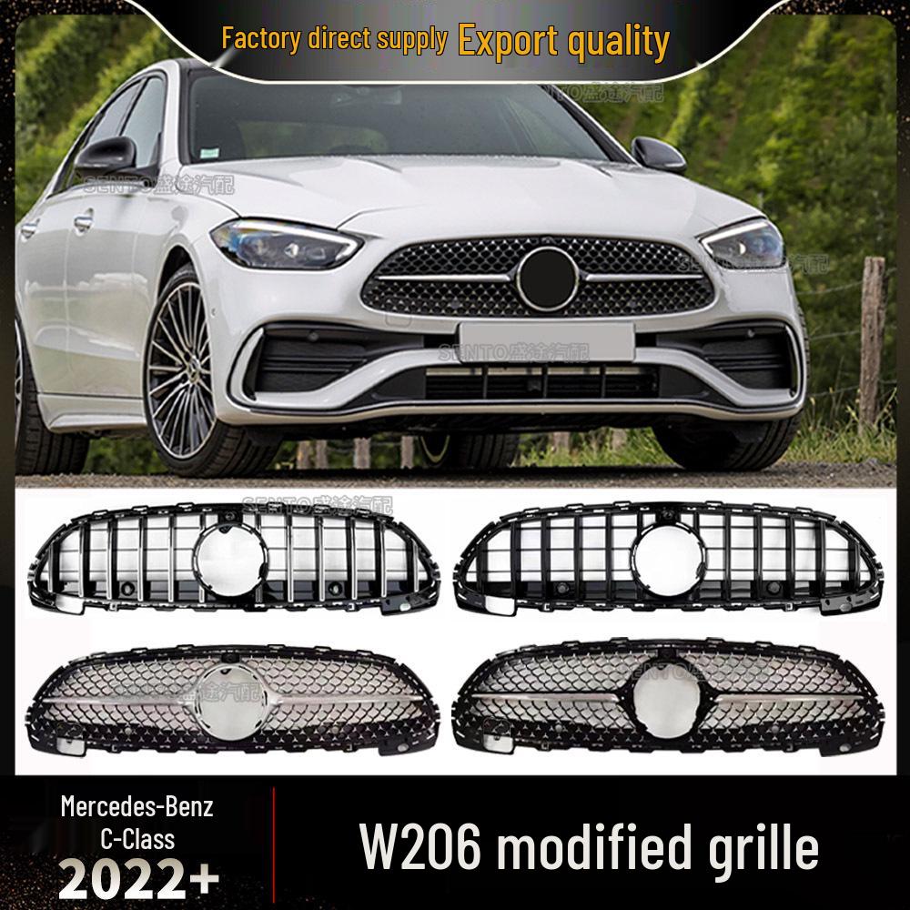 GT Vertical Bar Front Bumper Air Intake Grille for 2022+ Mercedes-Benz C-Class W206