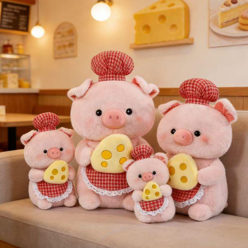 Hugging Cheese Pig Plush Doll - Soothing Gift for Girls