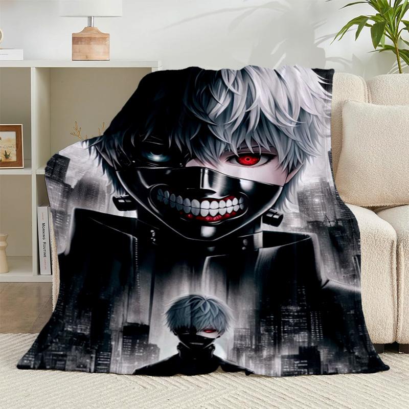 1PC Tokyo Anime Artwork Flannel Blanket Gift, Suitable for Both Men And Women, Soft Ideal for Beds And Sofa, Birthday Or Christmas Gift