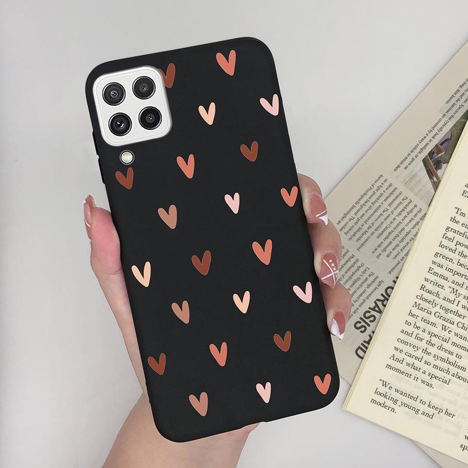 For Samsung Galaxy A22 4G 5G Case SM-A225F Love Heart Soft Silicon Phone Cover For SamsungA22 GalaxyA22 M22 A 22 4G 5G Fundas