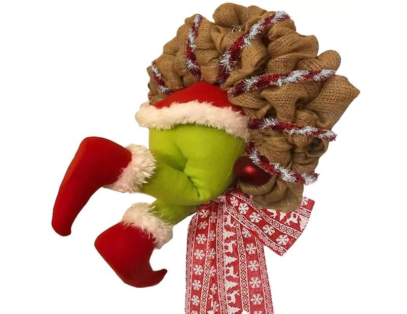 Grinch Wreath Christmas Garland Like the Grinch Christmas Burlap