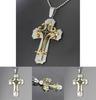 Elegant Cross Pendant Necklace Silver Stainless Steel Chain Crucifix For All Genders
