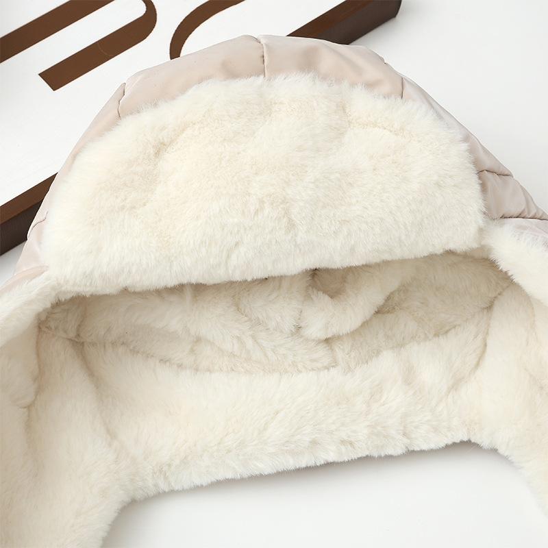 New Winter Hat for Women's Warm Velvet Thickened Cold Proof Lei Feng Hat Outdoor Cycling Windproof Hat Ear Protection Head Hat