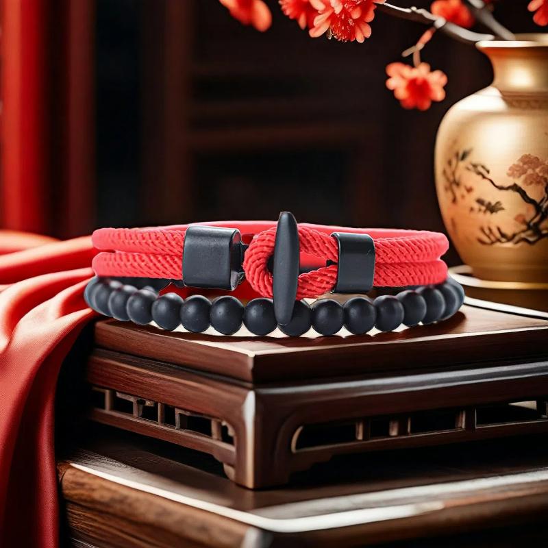 10 Colors 2Pcs Men Bracelet Set High Quality 4mm String Chain Braslet Leisure Wrist Accessories Pulseria Homme Hiphop Jewelry