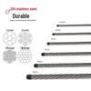 Rust-Proof, Wear-Resistant Steel Wire Rope with Aluminum Head - High Load-Bearing, Corrosion-Resistant, Thickened for Outdoor Industrial Safety