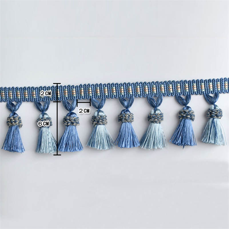 3 Meter Lace Tassel Ribbon Curtain Decor Tassels Trimming Fringes Tassel Lace For Sewing Bed Clothes Curtains Accessories
