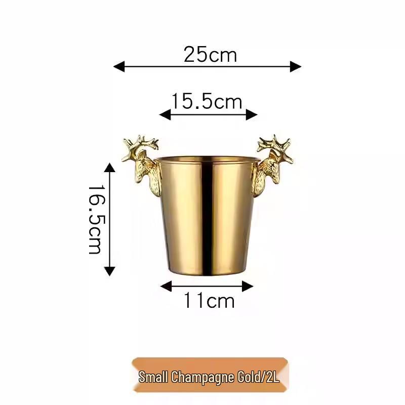 Stainless Steel Elk Design Wine & Champagne Ice Bucket