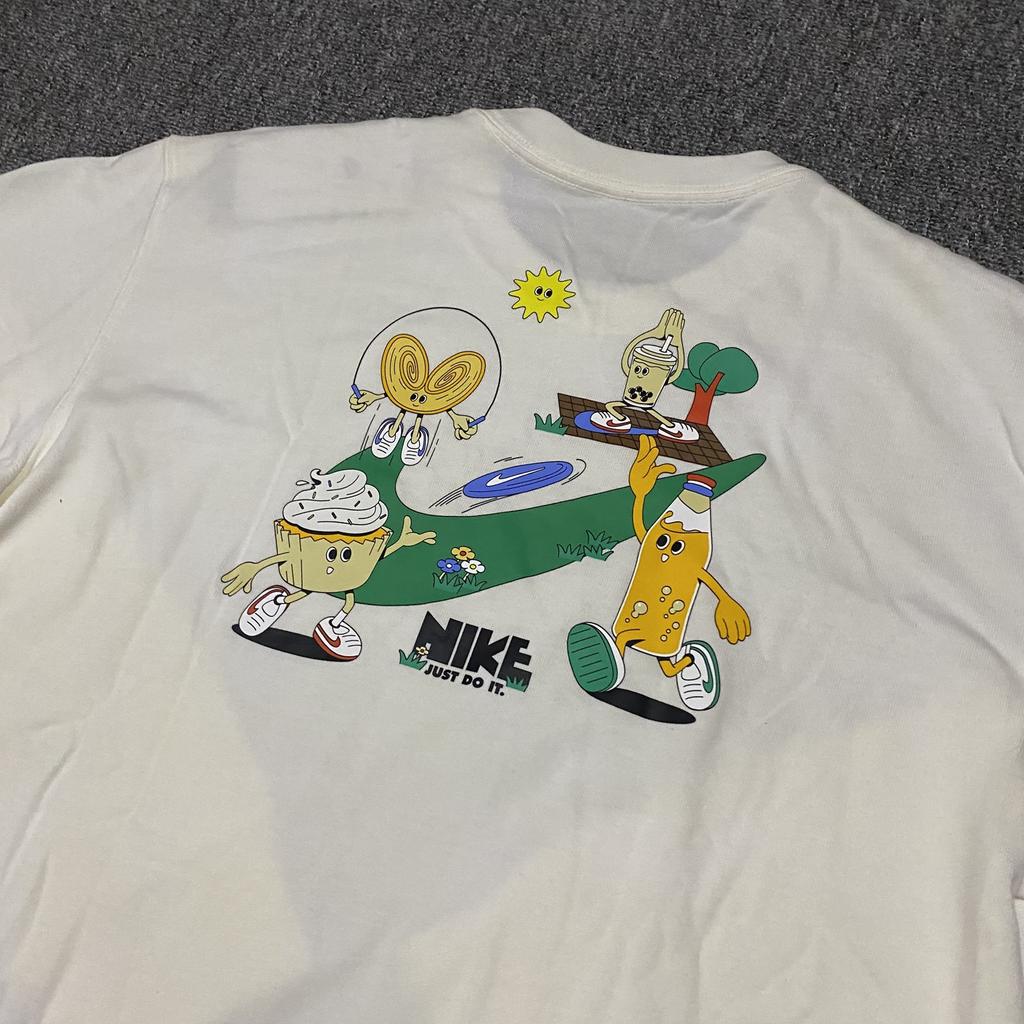 Nike Round Neck Fashion Versatile Pullover Long Sleeve Sweatshirt Men Sweatshirt White FN0253-133