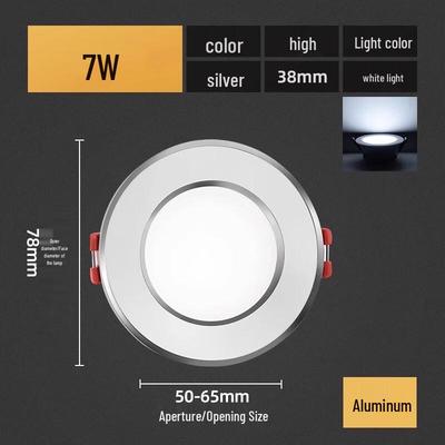 NuFeng 7W Tricolor LED Recessed Ceiling Downlight (3-Pack)