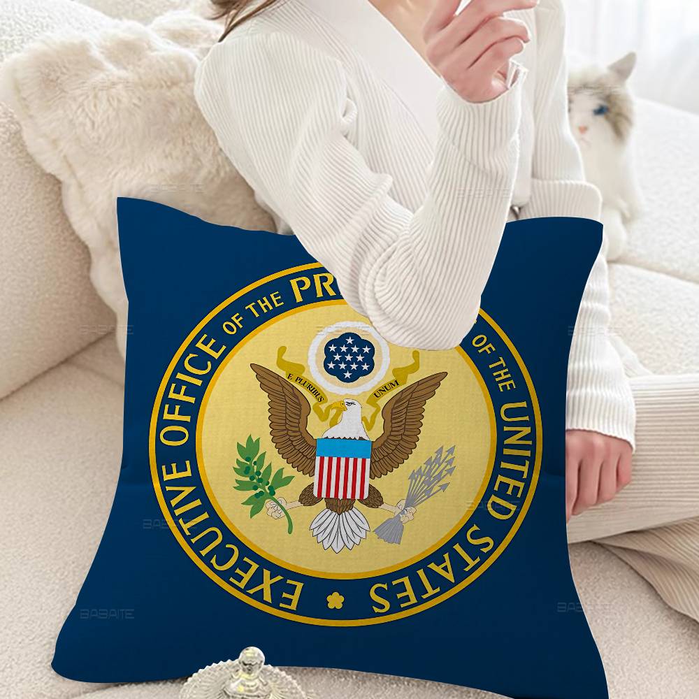 S-Seal of The P-President 45*45cm Cushion Cover Pillow Cover Decor Pillowcase Home Pillowcase for Couch Pillow