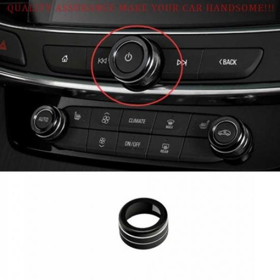 For Buick Lacrosse 2017-2019 Black Alloy CD Switch Button Knob Cover Trim 1PCS