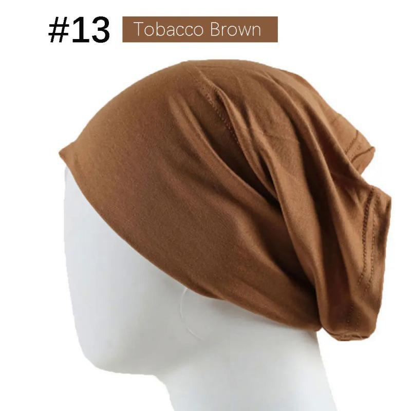 Modal Solid Color Women's High-Elasticity Mercerized Cotton Malaysian Tube Beanie Arabic Snood