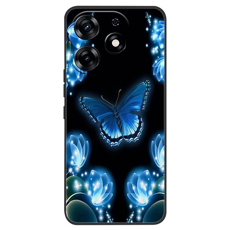For Tecno Spark 10 Pro 10C Phone Cases Butterfly Protector Soft Silicone Back Cover for Tecno Spark10 Pro KI7 Capa Black Bumper