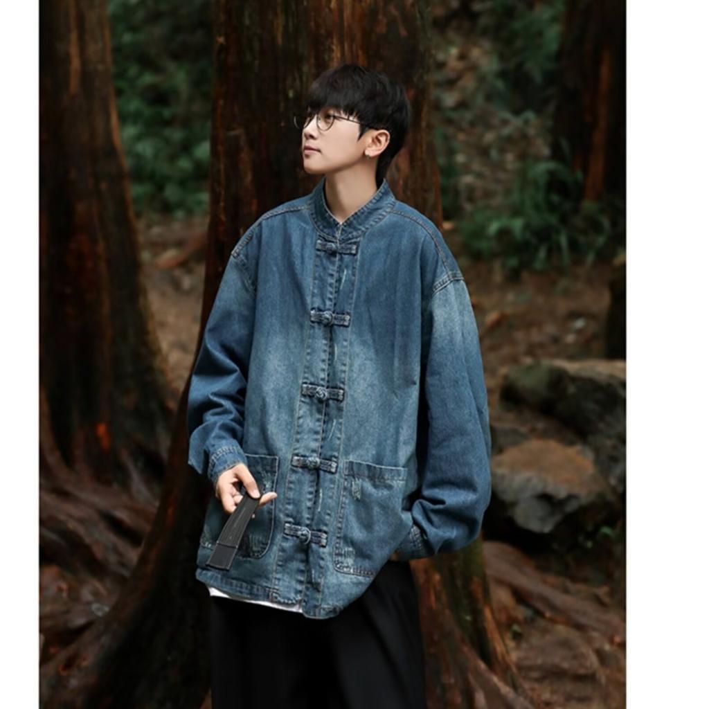 Trendy Brand Rsize Ve Washed Retro Blue American O High Street Tooling Jacket Denim Jacket Men'S Season Top