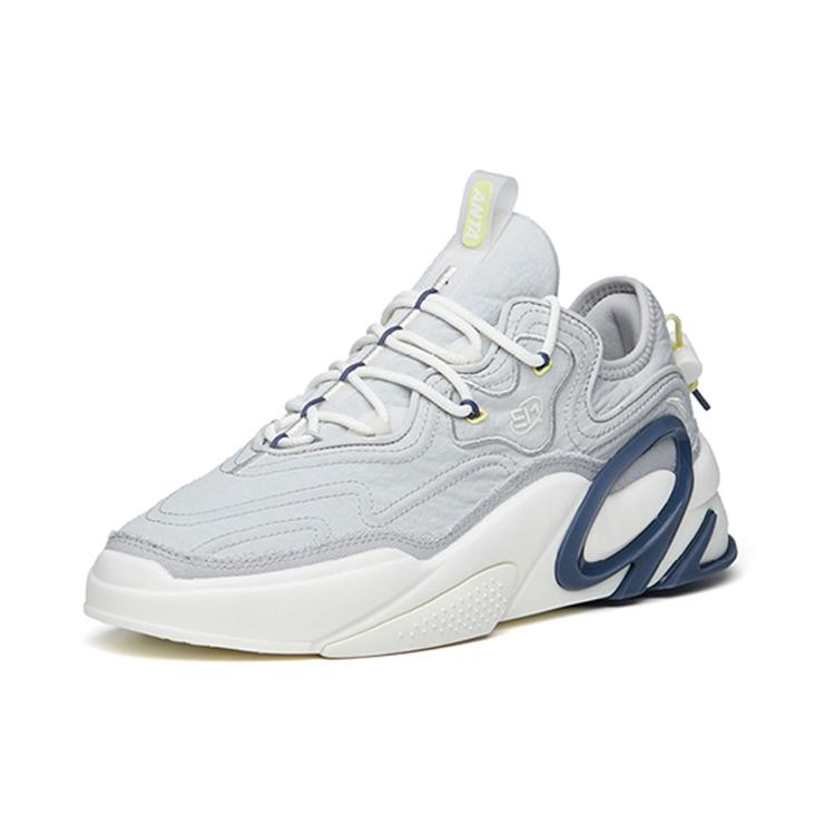 New Anta Life Collection AT91 Wear Resistant Slip Resistant Low Top Skateboard Shoes Men's Microchip Gray 112218072-6