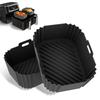 2Pcs/Set Silicone Air Fryer Liner Anti-stick Design Air Fryer Pan Air Fryer Baking Tray  Oven