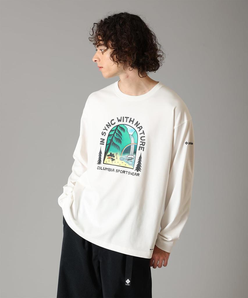 Lake To Avenue Graphic Long Sleeve PG2042 Sea Salt Waterfall Size S [Columbia] T-Shirt