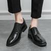 Men's British Patchwork Loafers - Large Size Flower Leather Formal Casual Shoes