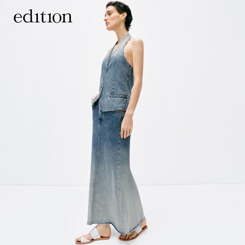 

Женский ретро джинсовый жилет-халтер с V-образным вырезом M 165