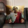 P-Pedro Pascal Daddy Cushion Cover Natural Linen Organic Fabric Double-Sided Printing Sofa Home Decor Gift Pillow Case