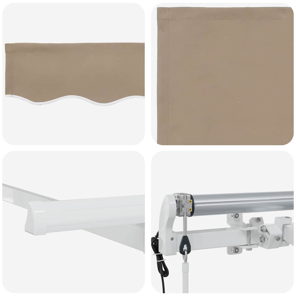 Retractable Awning Beige 350 X 200 Cm Fabric