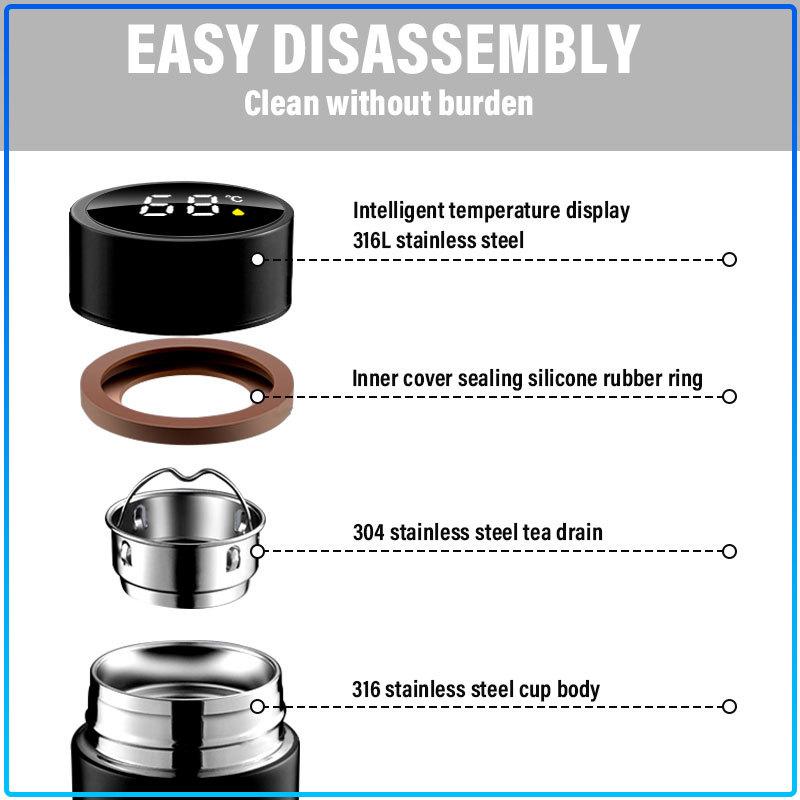 Bouteille Thermos Intelligente pour Voiture Avec Affichage de Température Tasse à Café Pour Volvo XC60 XC90 S60 S80 S40 V40 V60 V70 V50 XC70