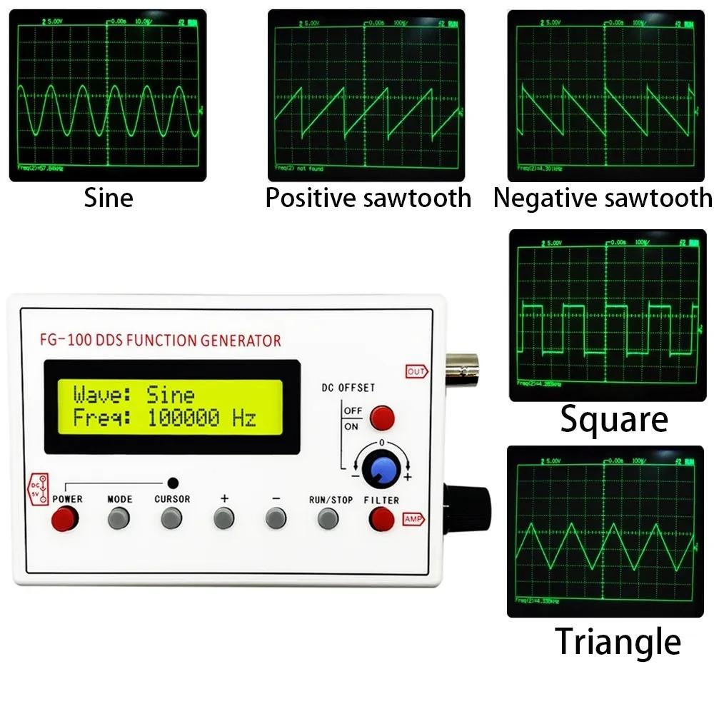 FG-200 DDS Signal Generator With Sub-Board, Multi-Waveform Output, 180mA Current, 0.01Hz-500kHz Frequency Range, 9V DC