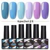 6-Color Nail Polish Glue Set, Popular Color Nail Glue, Phototherapy Nail Polish Glue Can Be Matched Arbitrarily.