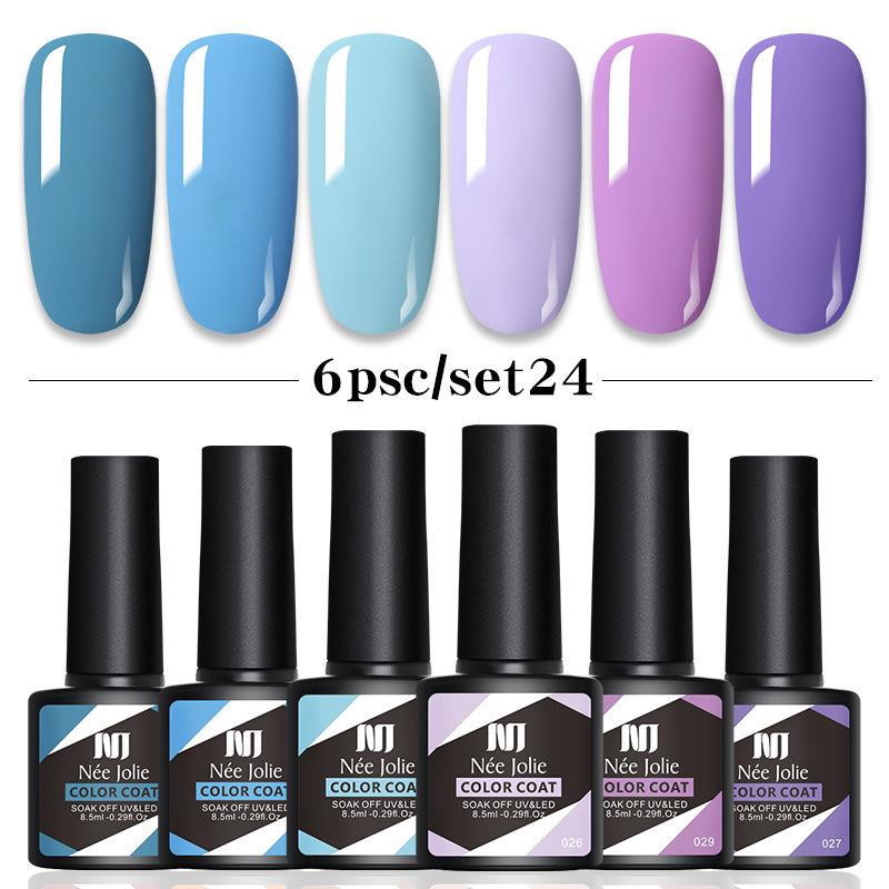 6-Color Nail Polish Glue Set, Popular Color Nail Glue, Phototherapy Nail Polish Glue Can Be Matched Arbitrarily.