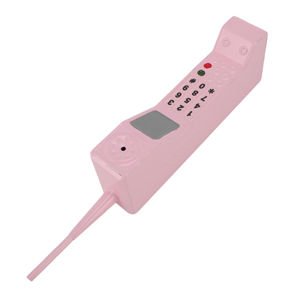 Retro Mobiltelefon Järn Gammaldags Mobiltelefon Mall Dekoration för Fotografering Rosa