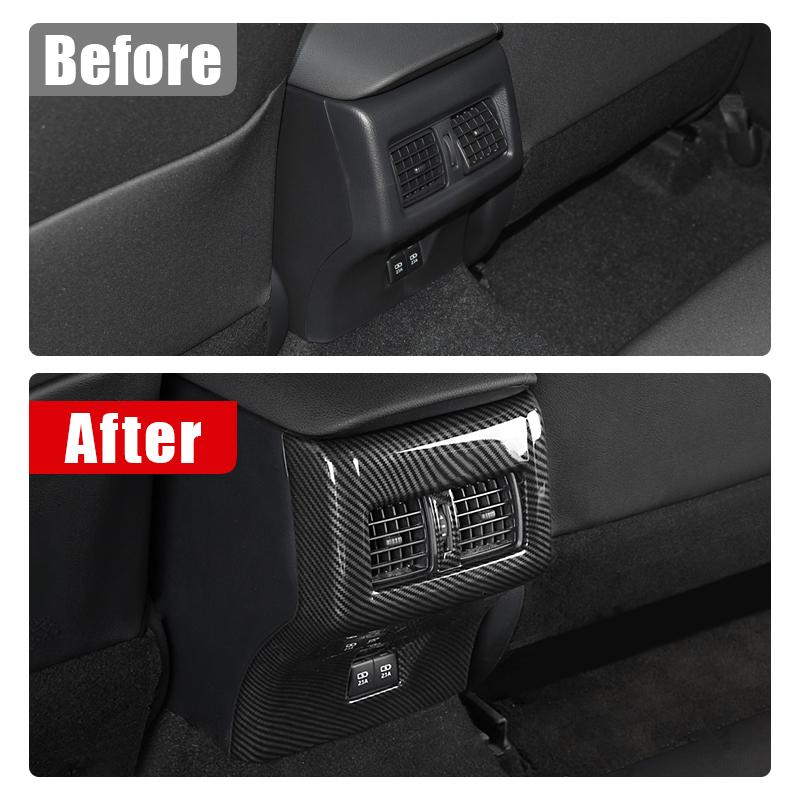 For Toyota Camry XV70 2018- 2022 2023 Interior Armrest Rear Row Middle Anti Kick Cover USB Panel Trims Car