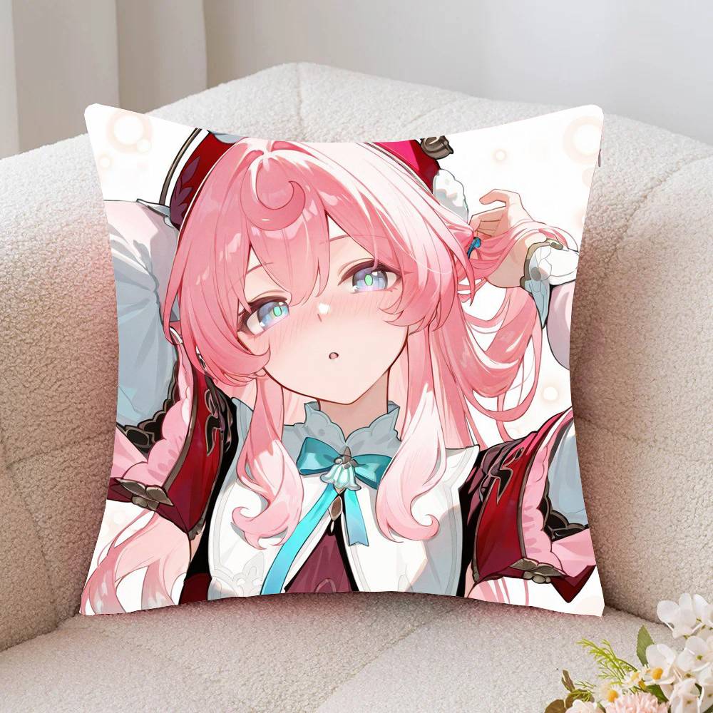 Hyacine Animated Game Honkai Star Rail Pillow Case Fashion Square Pillowcase Bedroom Sofa Room Ins Decoration Leisure