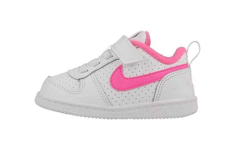 

Nike Leather Low top Skateboard Shoes Pink White Infant And Toddler 870030-100 22