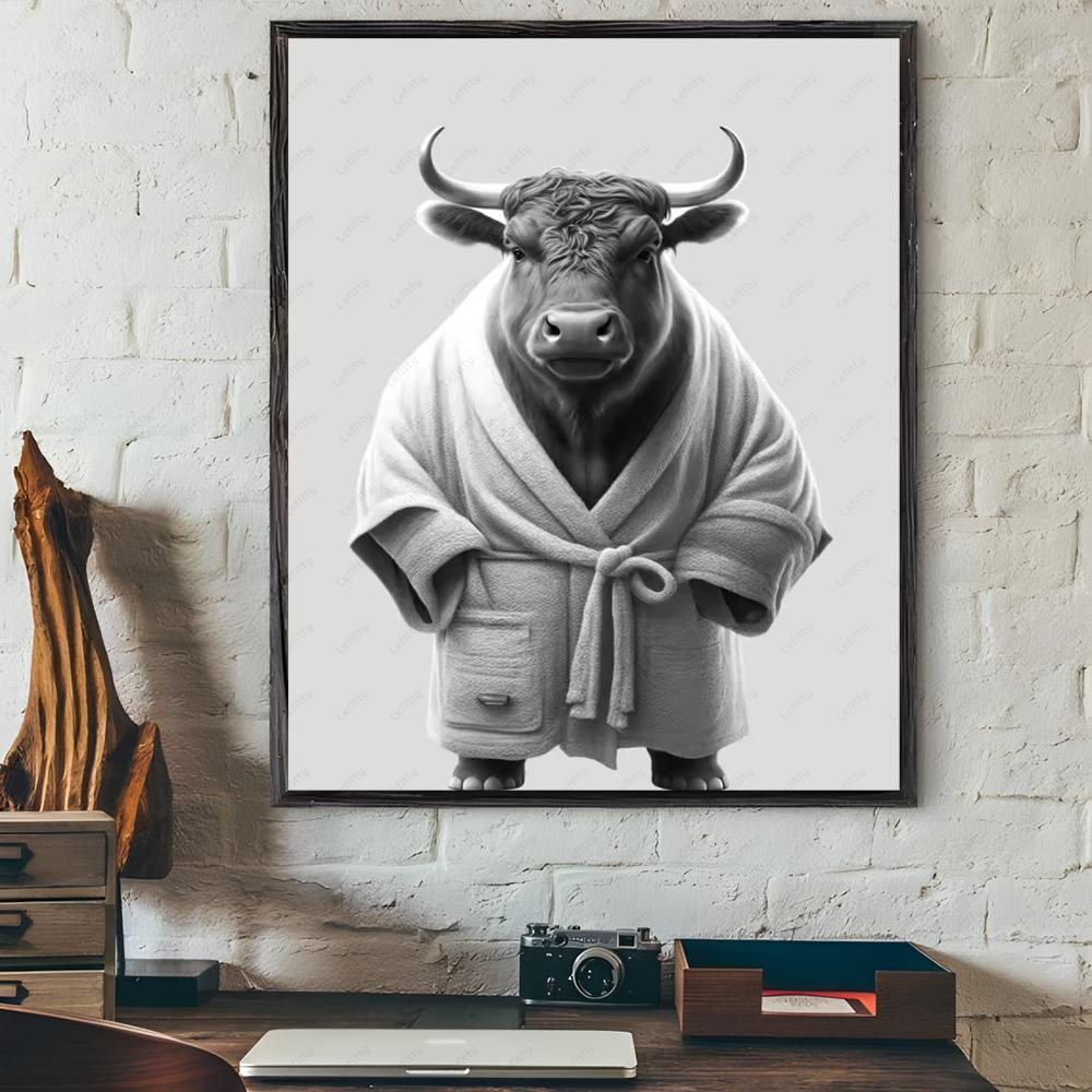 Alpaca Deer Cat Dog Panda Funny Gift Poster Sticky Wall Art Printing Waterproof Home Living Bed Room Bar Hallway Aesthetic Decor