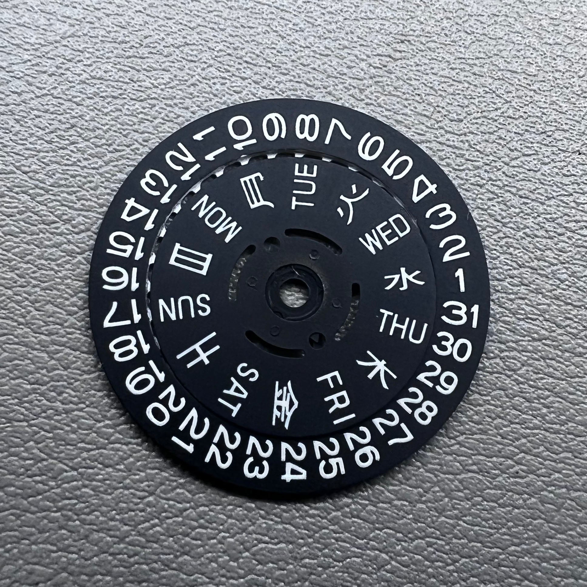 Green Lume Black Date Disk Wheel Week Wheel for Movement NH36 3.0 Position