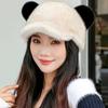 Cross Imitation Mink Hair Mickey Hat Women's Cat Ears Baseball Cap Autumn and Winter Hot-selling Fashion Thickened Warm Women