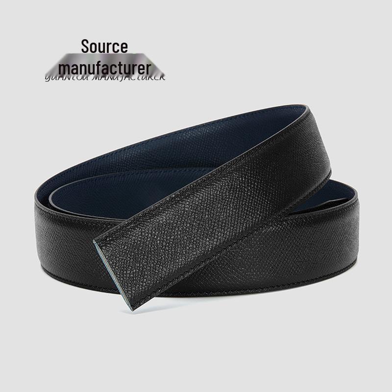 Men's Stylish Versatile Top Layer Cowhide Belt Without Buckle