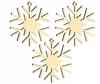 Wooden Christmas Tree Decorations Z42 3 Pcs.