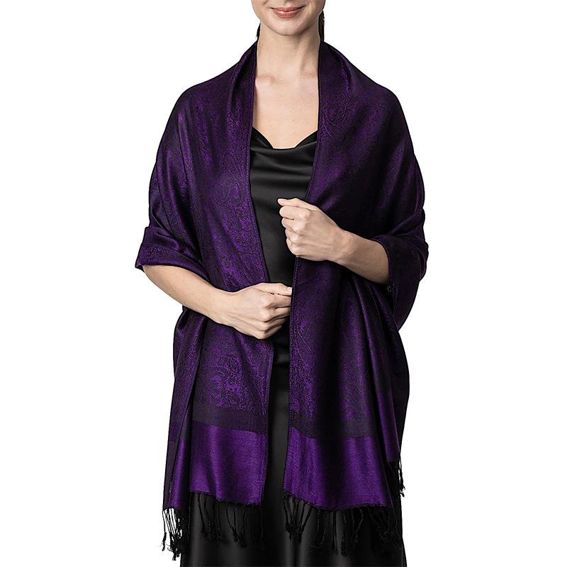 Luxury Brand Light Luxury Shawl Women'S Wrap Scarf Design Jacquard High-End Imitation Cashmere