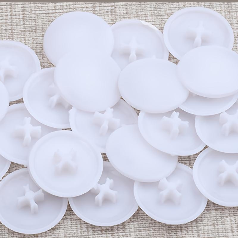 50Pcs Furniture Hole Covers Decor Plastic Screw Cap Cabinet Drill Hole Dust Plug Grommet Self-Tapping Cross Screws Decor Cover