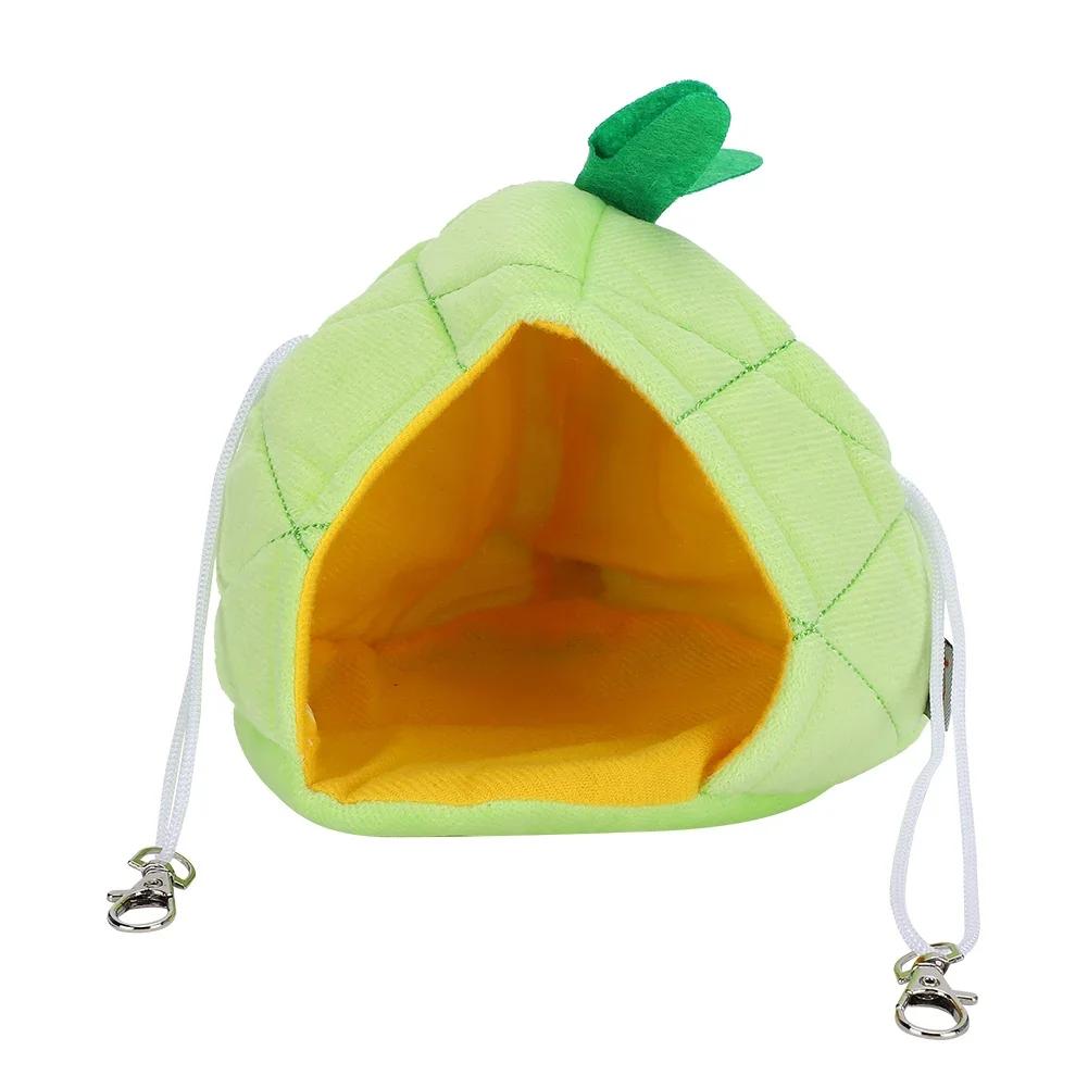 

Pet Winter Bed Cage Golden Hamsters Warm House Hammock For Small Animal Playing Sleeping зелений