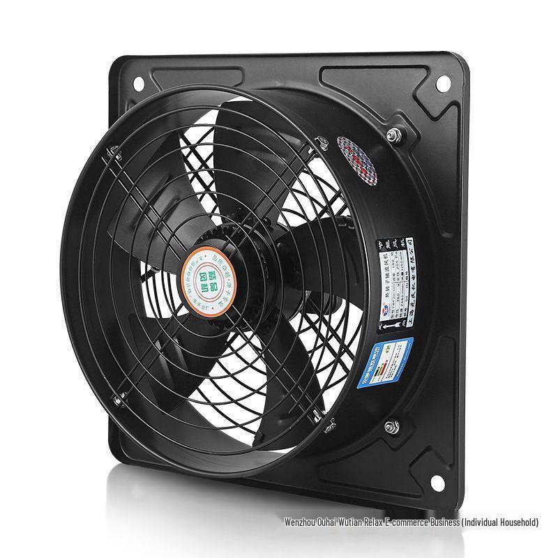 220V & 380V Low Noise Axial Fan: Silent Square Outer Rotor Ventilator for Kitchen Smoke Exhaust and Industrial Use.