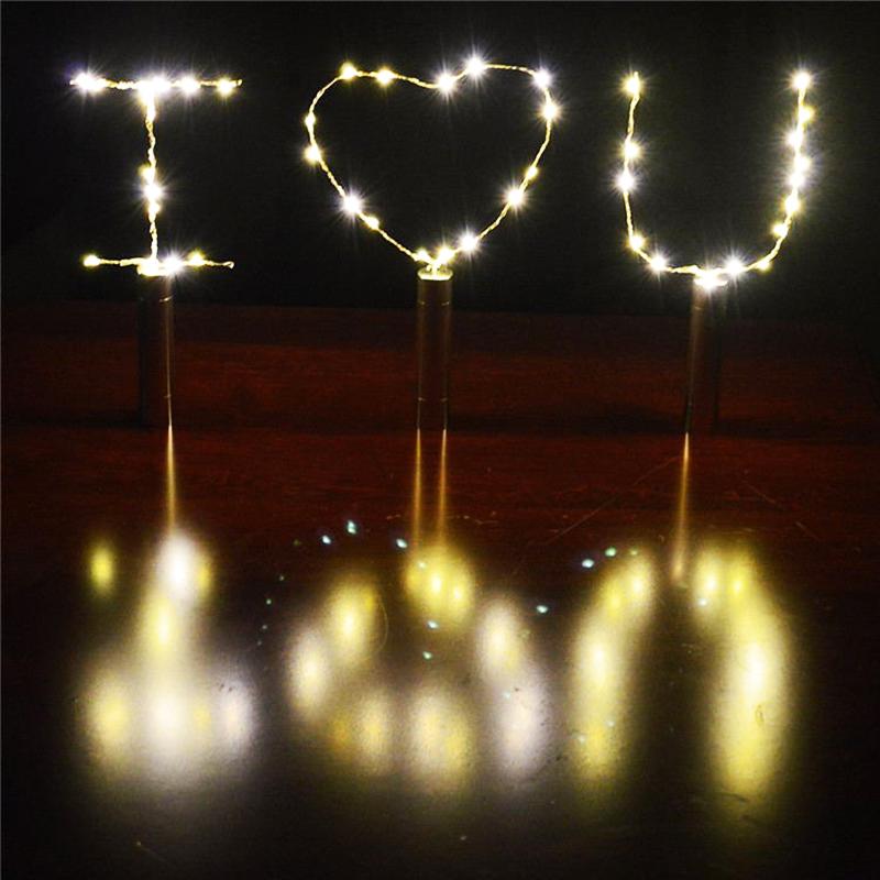 Wine Bottle Lights Cork Shape Starry Warm White LED String Lights