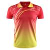 Quick Dry Gradient Polo Shirt Men Short Sleeve Sports Training T-Shirt Running Gym Badminton Tennis