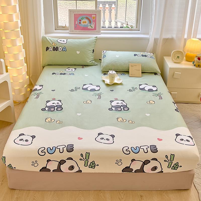 Reine Baumwolle Einzel- und Doppelbett Tasche Matratzenschoner Reine Baumwolle Spannbettlaken Staubdichter Bettschutz