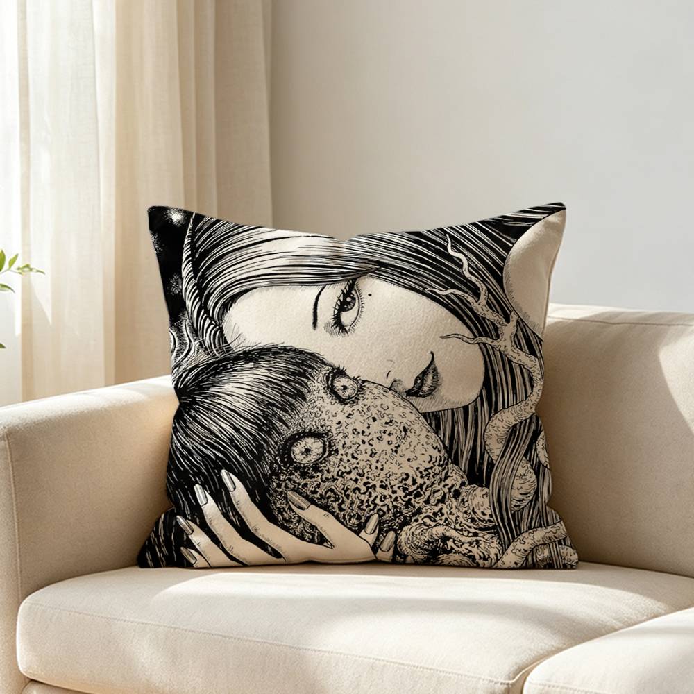 Manga Beautiful Ttomie Kkawakami Customizable Square Cushion Cover Double Sided Print Pillow Case